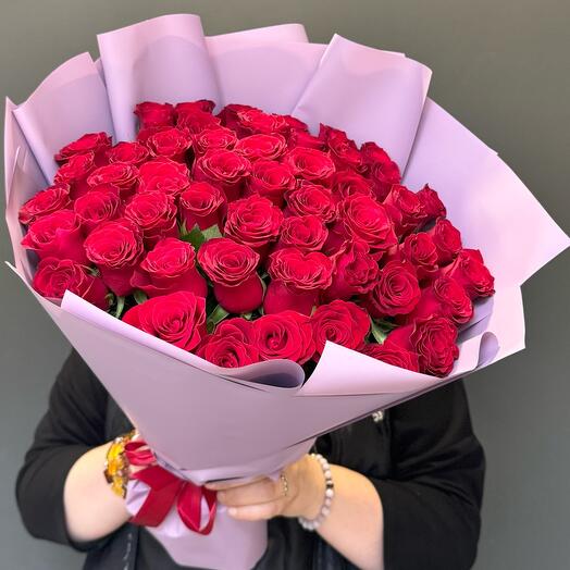 🌹 Акция 🌹 Букет ♥️ 51  красная Роза Кения / Цветы Уфа / Цветы в Уфе / Доставка цветов Уфа