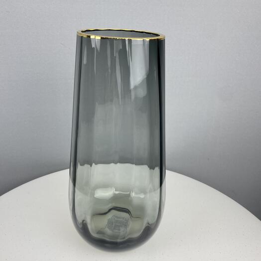 Vase "facets" with a gold rim