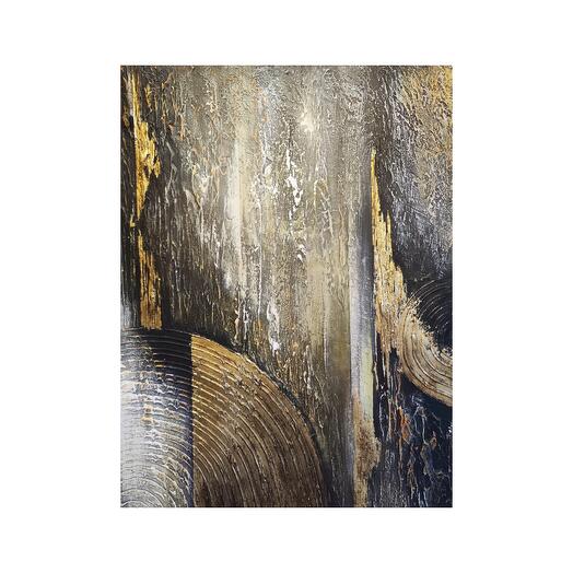 Картина 50*60 золотая, коричневая , зелёная Зазеркалье