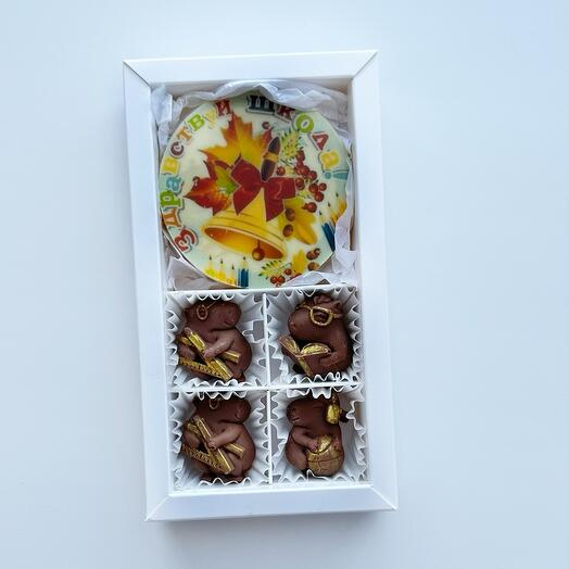 Вкусный подарок первоклашке, школьнику, ребёнку в школу. Яркий Шоколадный набор