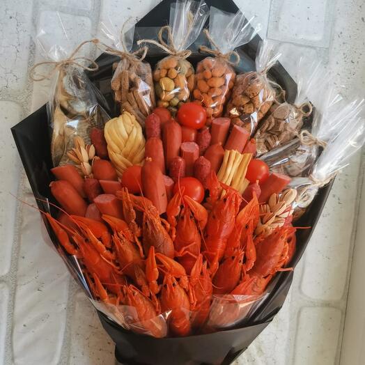 Мужской букет с раками