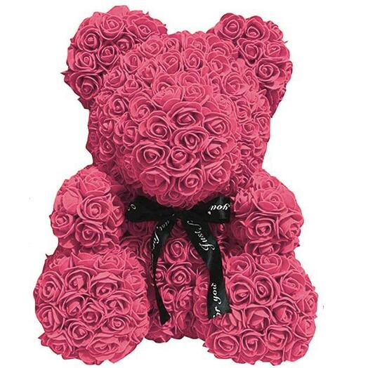 Foam Teddy Bear Pink, 40 cm