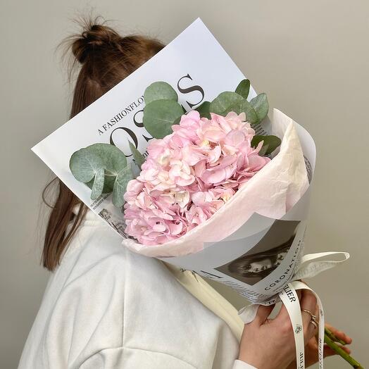 Букет из розовой гортензии🌸