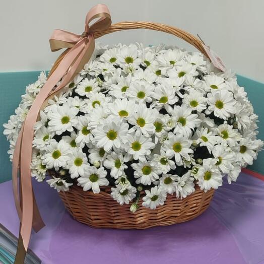 Корзина ромашек