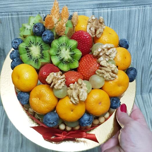 Бенто торт дофаминовые фрукты "Мандаринки-мини"🍊🍊🍊
