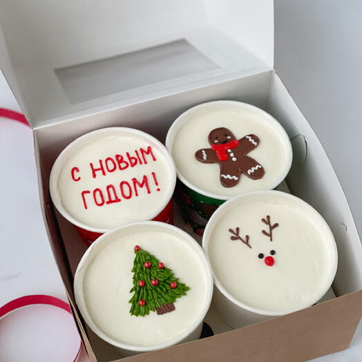 Торт в стакане Cake to go-С Новым годом