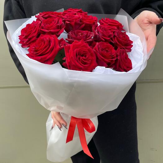 Букет из Российских красных роз Red Naomi + сладкий подарок 🎁