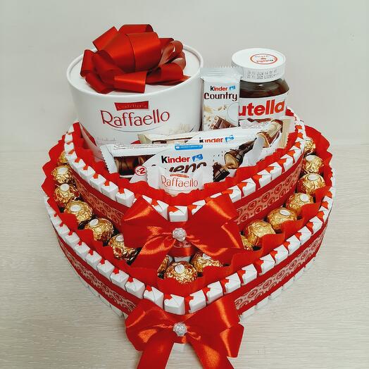 Сердце из киндеров с Nutella