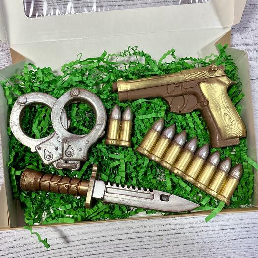 Мужской подарок из бельгийского молочного шоколада