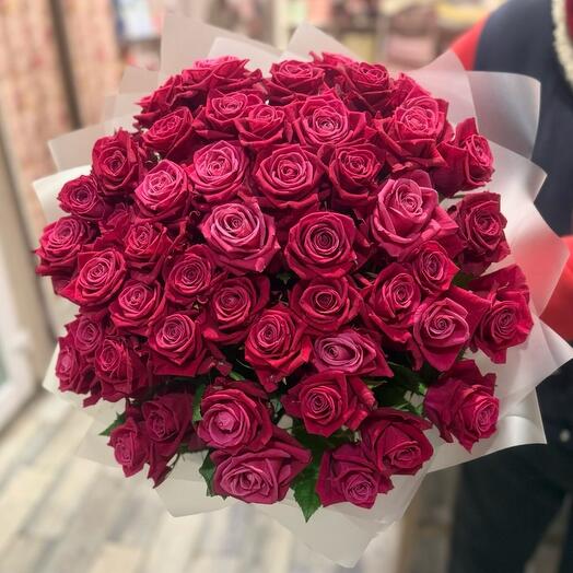 Букет из 55 одноголовой розы 🌹