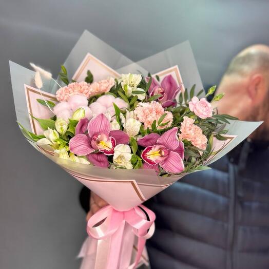 Букет розовое суфле 🍬