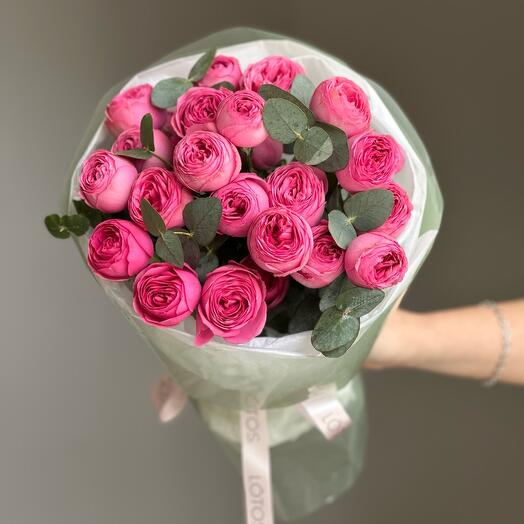 Букет из пионовидной розы Жизель