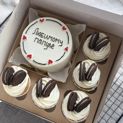 Набор бенто + 5 капкейков для папы