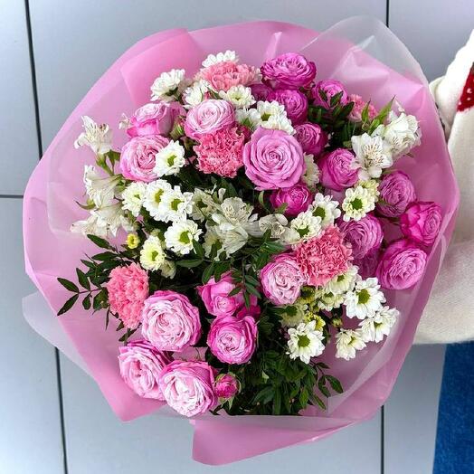 Ramo de rosas en spray