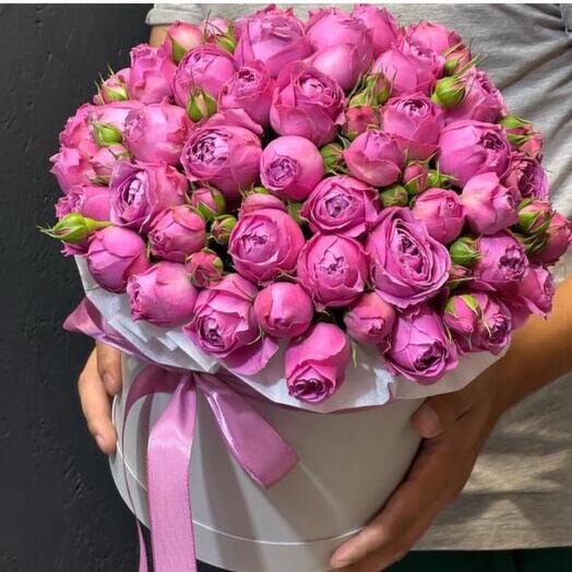 Пионовидные розы в коробке🌷🌷