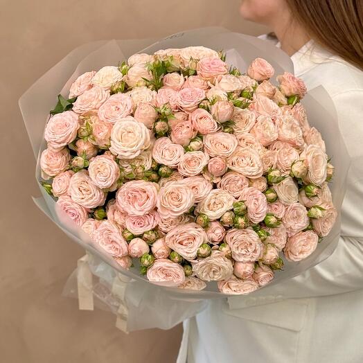 Bouquet of pink spray roses - 25 pcs Art. F518