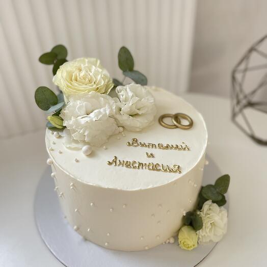 Свадебный торт с цветами