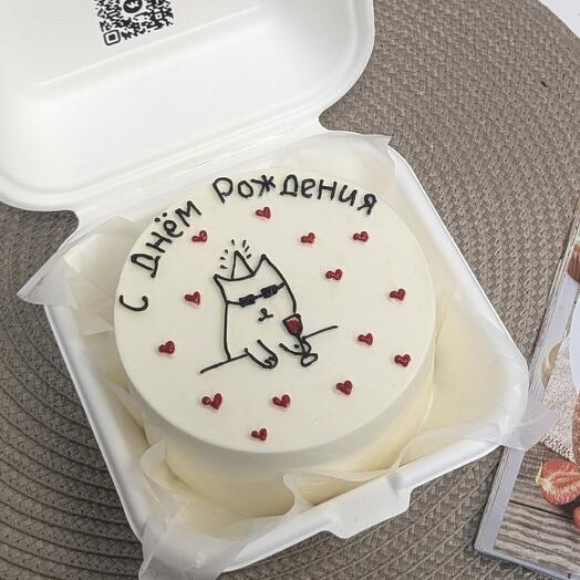 Бенто-торт с котом в очках