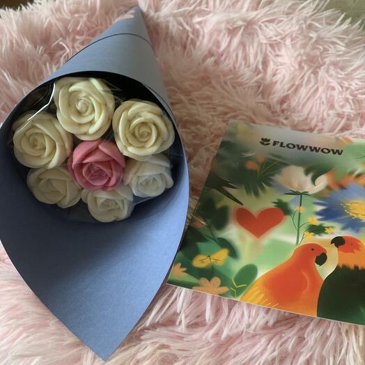 Букет из шоколадных роз. Корпоративный букет