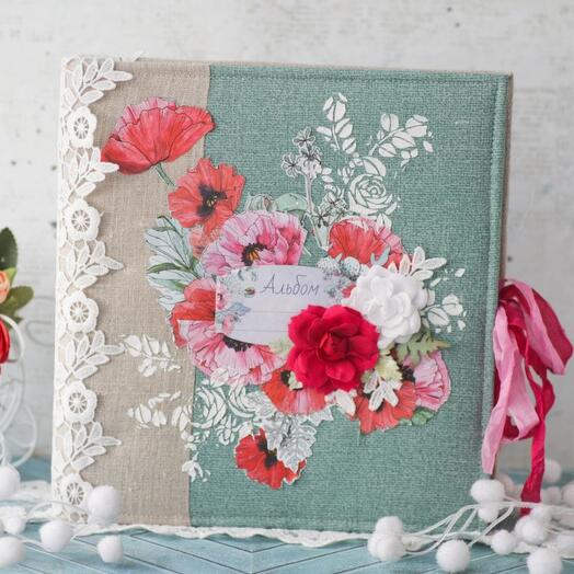 Цветочный альбом ручной работы