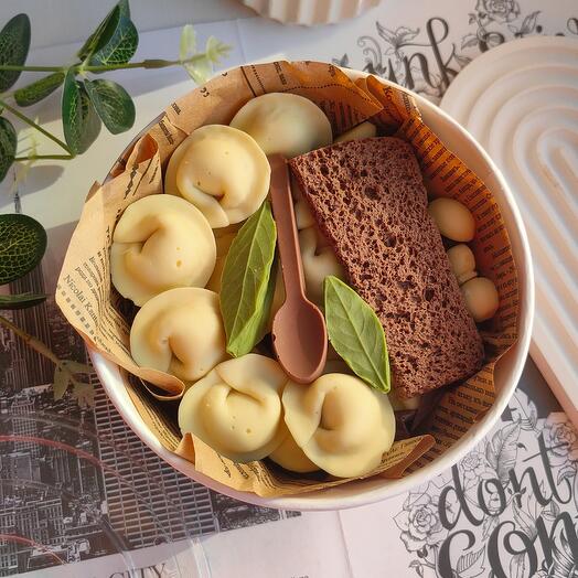 Chocolate dumplings with hazelnuts and cranberries. A gift for Dad/ husband/ brother / on February 23