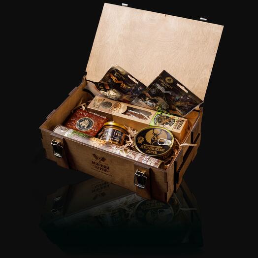 Подарок мужчине в ящике с деликатесами из дичи "Стратегический запас" 3