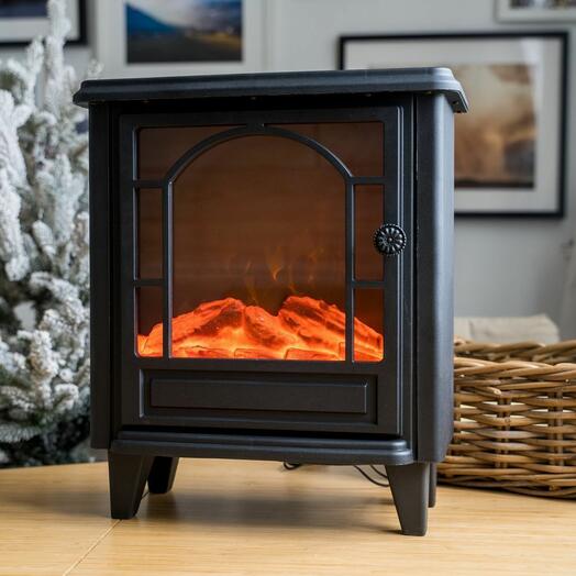 Электрический камин "Камелёк", имитация пламени, 6 LED-огней, 17x35.5x40 см, батарейки, Kaemingk