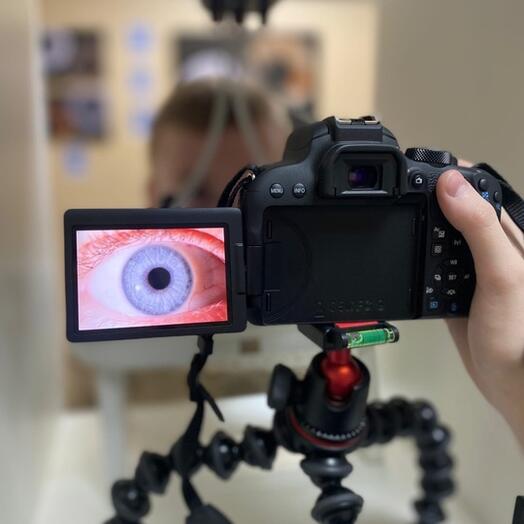 Электронны подарочный сертификат (фото радужки на мероприятии)