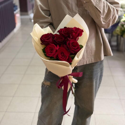 Классический букет из крупных роз Эквадор