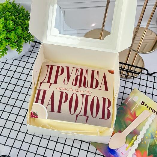 Бенто-торт на корпоратив,коллегам,партнёрам, начальнику , начальнице, сотрудникам, директору, на работу,с вашим логотипом