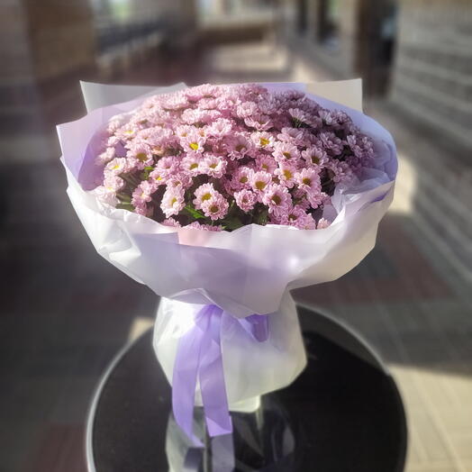 Моно из 19 стойких хризантем Сантини💐