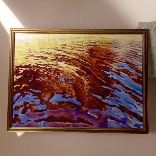 Красная вода, холст, масло, 50*70