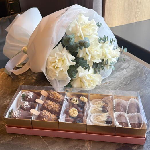 Сладкое комбо с цветами