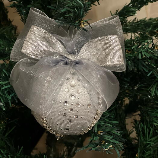 Елочный шар ручной работы царский