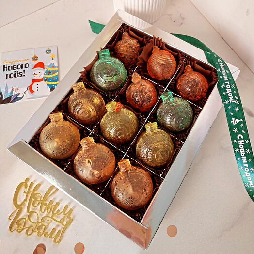 💥 Big 🔥 Подарочный набор новогодних мини чайных бомбочек, 1 шт на чайник 300мл с новым годом 🎄