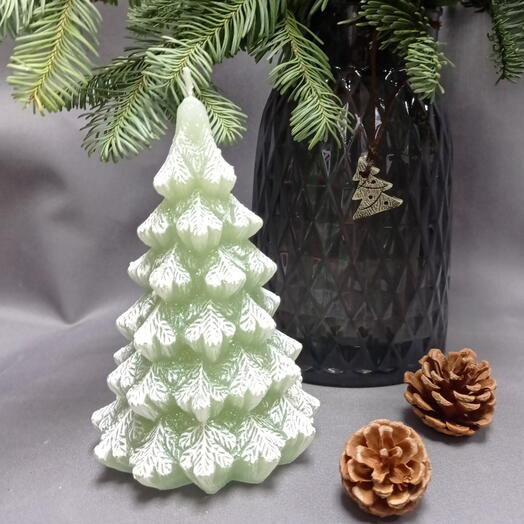 Свеча ёлочка "Happy XMas"