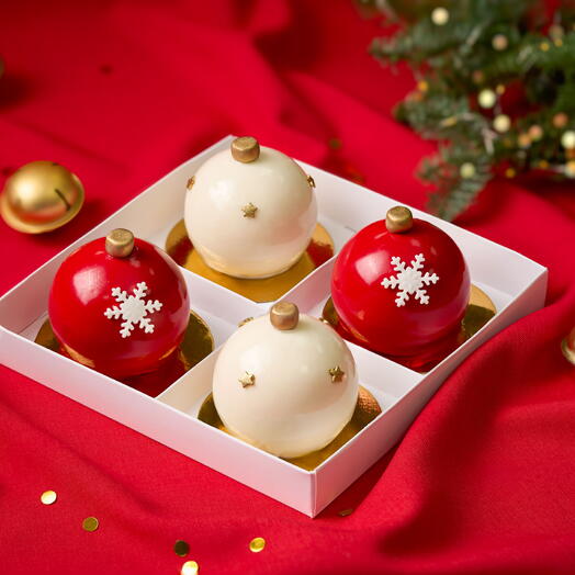 Набор пирожных шары на елку 4 шт