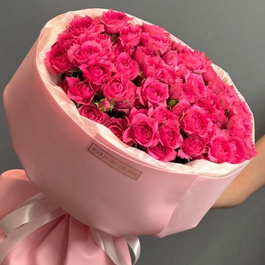 Монобукет кустовых роз Пинк Деменшн 💗