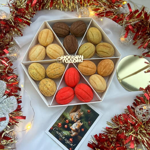 Подарочный набор орешков, 6 вкусов , в подарок на Новый год 🎄
