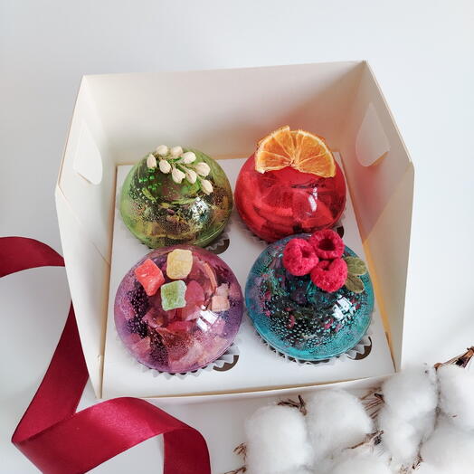 Чайные бомбочки большие "Цветные грезы" Подарок женщине, мужчине