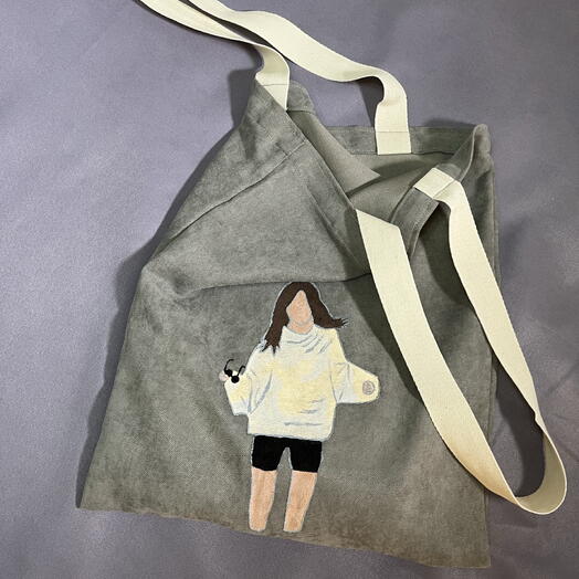 "Мелодия уюта" — ручной шопер из канваса