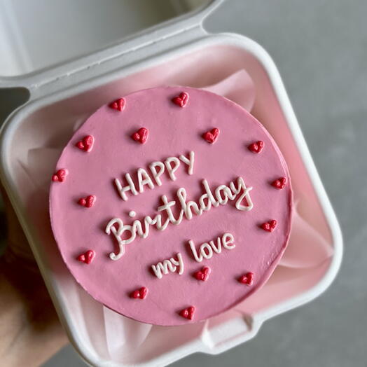 Бенто «Розовый Happy birthday»