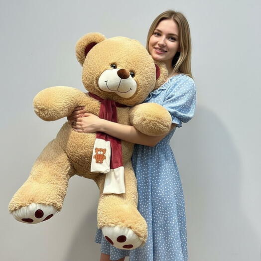 Игрушка мягконабивная (Мишка в шарфе) 110см (01050001)