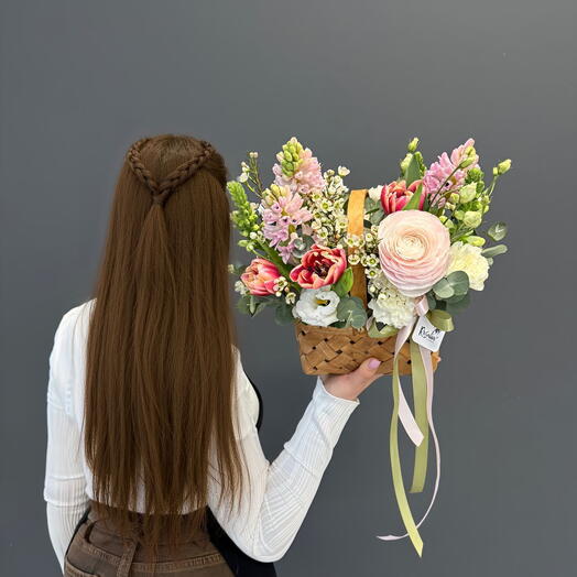 Корзина цветов 184