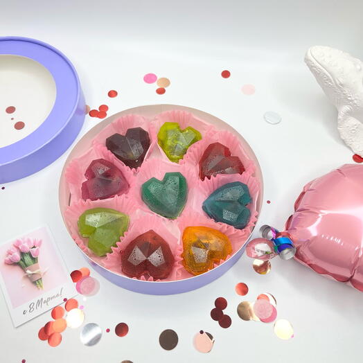 Ассорти из чайных сердец 9 шт