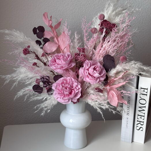 Букет с розовыми пионами 🌸