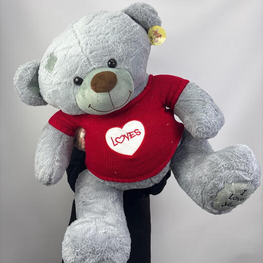 Серый мишка в свитере