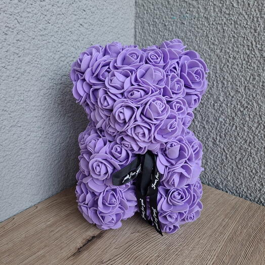 Мишка из роз 💜