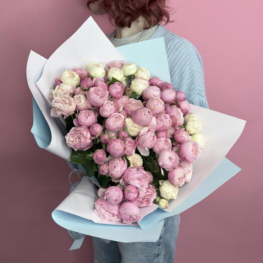 Букет из роскошной пионовидной розы «Нежность»🌸🌷
