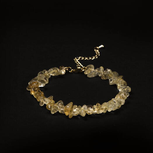 Браслет Корица Цитрин 14K 17 см (BRA1179)